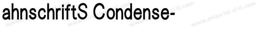 ahnschriftS Condense字体转换